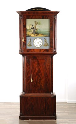 Lot 1054 - IGNAZ SCHOEPPERLE, LENZKIRCH. AN EARLY 19TH CENTURY GERMAN MUSICAL ORGAN LONGCASE CLOCK