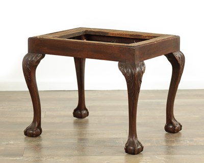 Lot 1454 - A GEORGE III MAHOGANY STOOL