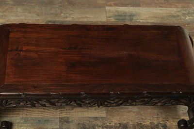 Lot 154 - A 19TH CENTURY CHINESE CARVED HARDWOOD ALTAR TABLE