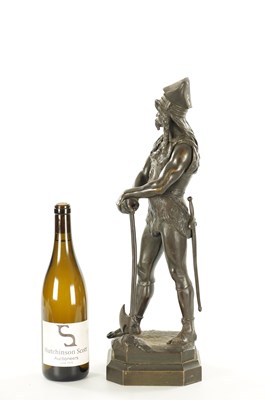 Lot 888 - JEAN DIDIER DEBÜT (1824-1893) A 19TH CENTURY BRONZE FIGURE OF A VIKING