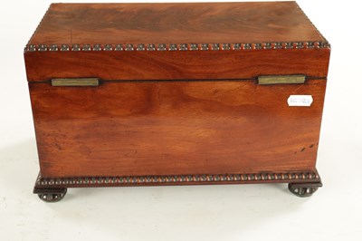 Lot 929 - A WILLIAM IV FIGURED MAHOGANY TEA CADDY