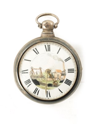 Lot 574 - AN EARLY 19TH CENTURY SILVER PAIR-CASE VERGE GENTLEMAN'S POCKET WATCH