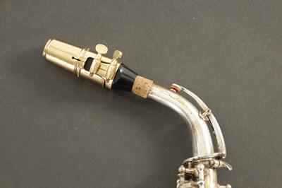 Lot 1282 - AN EARLY HENRI SELMER SERIE 1922 SILVERED BRASS SOPRANO SAXOPHONE