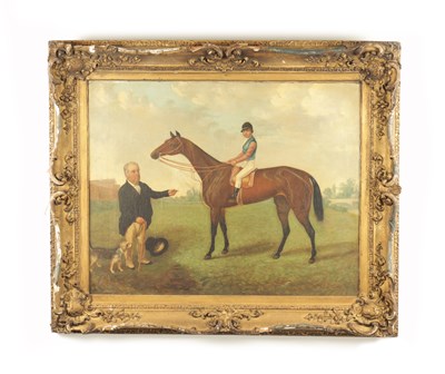 Lot 959 - A 19TH CENTURY OIL ON CANVAS NAIVE SCHOOL