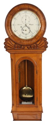 Lot 731 - JOHNSON, WIGAN A WALL MOUNTED REGULATOR CLOCK,...