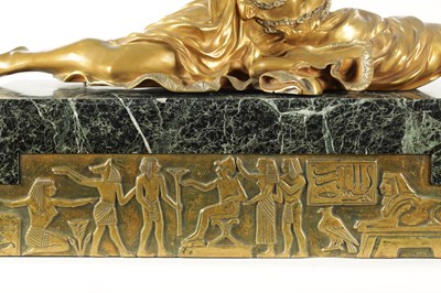 Lot 932 - CLAIRE JEANNE ROBERTE COLINET, (1880 - 1950). A FINE ART DECO GILT BRONZE SCULPTURE OF A DANCER
