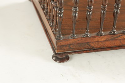 Lot 1327 - A REGENCY FIGURED ROSEWOOD LIBRARY BOOK CARRIER IN THE MANNER OF GILLOWS