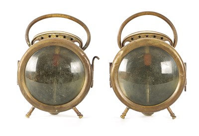 Lot 915 - A PAIR OF EARLY 20TH CENTURY BESNARD TYPE G BRASS CAR HEADLAMPS