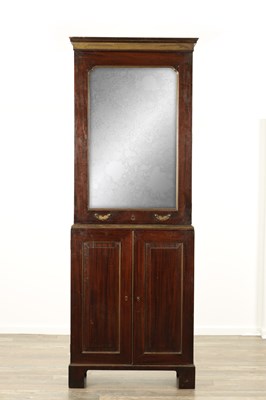 Lot 1501 - A GEORGE II BRASS MOUNTED MAHOGANY SIDE CABINET