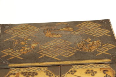 Lot 159 - A JAPANESE MEIJI-PERIOD GILT LACQUERED TABLE CABINET