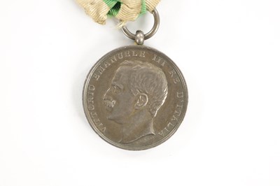 Lot 600 - ITALY, KINGDOM. A COMMEMORATIVE MEDAL FOR THE EARTHQUAKE OF 1908 IN CALABRIA AND SICILY, SILVER