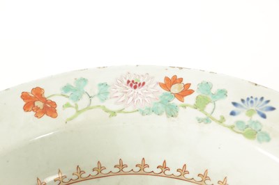 Lot 265 - A LARGE 18TH CENTURY CHINESE FAMILLE ROSE PORCELAIN BOWL