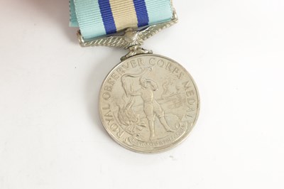 Lot 598 - A ROYAL OBSERVER CORPS MEDAL