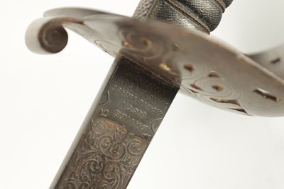 Lot 634 - A 19TH CENTURY HEAVY CAVALRY 6TH INNISKILLING DRAGOONS OFFICERS SWORD