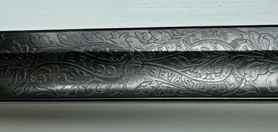 Lot 634 - A 19TH CENTURY HEAVY CAVALRY 6TH INNISKILLING DRAGOONS OFFICERS SWORD