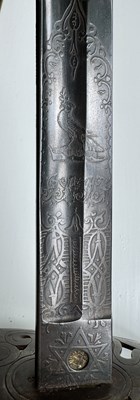 Lot 634 - A 19TH CENTURY HEAVY CAVALRY 6TH INNISKILLING DRAGOONS OFFICERS SWORD