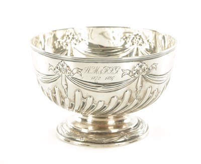 Lot 537 - A 19TH CENTURY SILVER ROSE BOWL