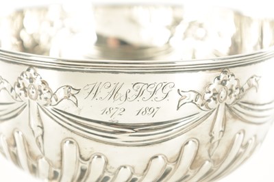 Lot 537 - A 19TH CENTURY SILVER ROSE BOWL