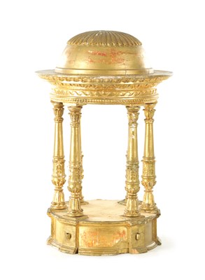 Lot 772 - A 19TH CENTURY GILT GESSO GRAND TOUR LIBRARY PORTICO