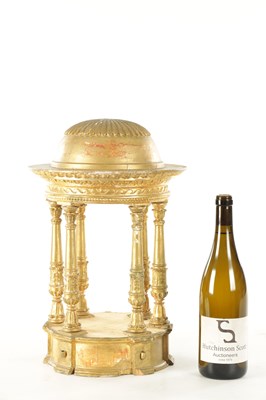 Lot 772 - A 19TH CENTURY GILT GESSO GRAND TOUR LIBRARY PORTICO