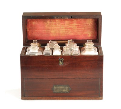 Lot 1260 - A GEORGE III MAHOGANY APOTHACARY BOX