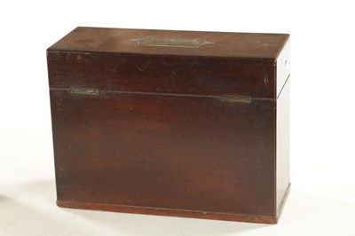 Lot 1260 - A GEORGE III MAHOGANY APOTHACARY BOX