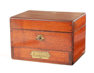 Lot 1245 - A LATE GEORGE III MAHOGANY APOTHACARY BOX