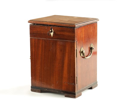 Lot 1249 - A GEORGE III MAHOGANY APOTHECARY BOX