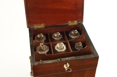 Lot 1249 - A GEORGE III MAHOGANY APOTHECARY BOX