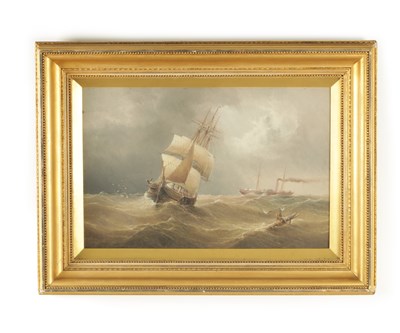 Lot 983 - HENRY REDMORE (1820-1887). MARITIME OIL ON CANVAS.