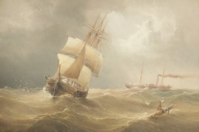 Lot 983 - HENRY REDMORE (1820-1887). MARITIME OIL ON CANVAS.