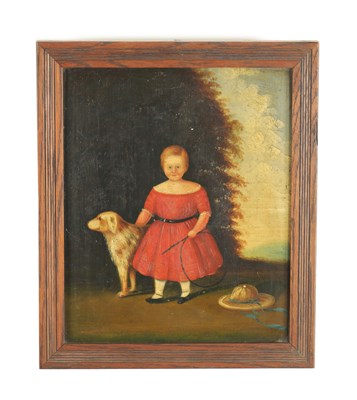 Lot 964 - AN 18TH CENTURY NAIVE OIL ON WOODEN PANEL