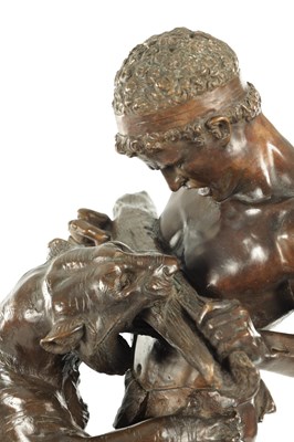 Lot 874 - EDOUARD DROUOT (1859-1945). A 19TH CENTURY BRONZE SCULPTURE “THE FIGHT FOR LIFE”