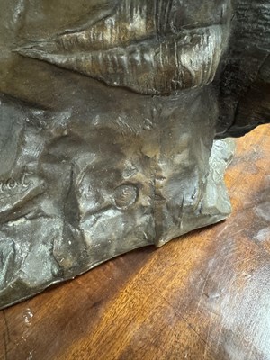 Lot 874 - EDOUARD DROUOT (1859-1945). A 19TH CENTURY BRONZE SCULPTURE “THE FIGHT FOR LIFE”