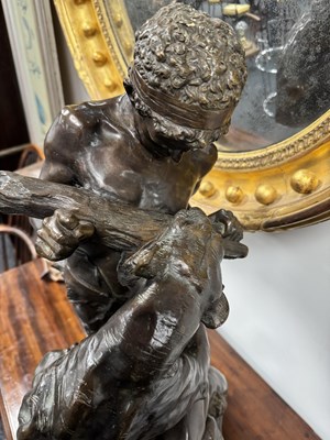 Lot 874 - EDOUARD DROUOT (1859-1945). A 19TH CENTURY BRONZE SCULPTURE “THE FIGHT FOR LIFE”
