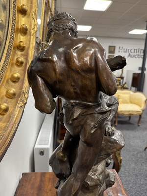 Lot 874 - EDOUARD DROUOT (1859-1945). A 19TH CENTURY BRONZE SCULPTURE “THE FIGHT FOR LIFE”