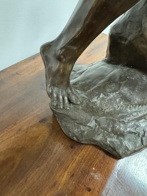 Lot 874 - EDOUARD DROUOT (1859-1945). A 19TH CENTURY BRONZE SCULPTURE “THE FIGHT FOR LIFE”