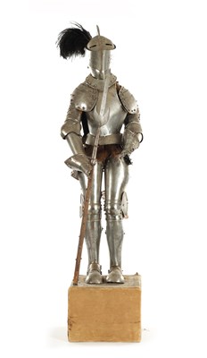 Lot 624 - A 19TH CENTURY COUNTRY HOUSE MINIATURE SUIT OF ARMOUR