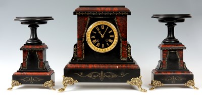 Lot 765 - A LATE 19th CENTURY BLACK SLATE AND ROUGE...