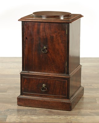 Lot 1365 - A GEORGE III MAHOGANY PEDESTAL