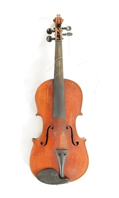 Lot 1293 - AN ANTIQUE VIOLIN STAMPED HOPF TO REVERSE