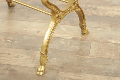 Lot 745 - A 20TH CENTURY ITALIAN GILT BRONZE LUGGAGE RACK