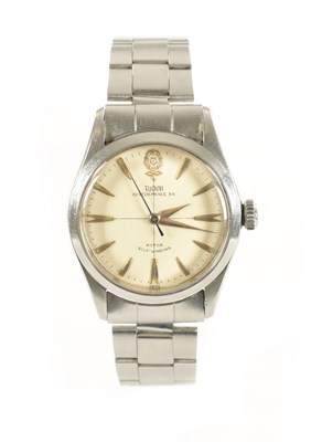 Lot 554 - A GENTLEMAN’S STAINLESS STEEL ROLEX TUDOR OYSTER-PRINCE “BIG ROSE” WRISTWATCH