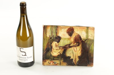 Lot 945 - AN INTERESTING 19TH CENTURY OIL ON CANVAS INTERIOR SCENE