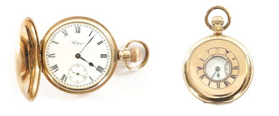 Lot 545 - TWO 10CT GOLD PLATED WALTHAM POCKET WATCHES