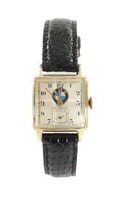 Lot 542 - A SWISS 1940’S HELBROS WRISTWATCH WITH “BMW” CAR LOGO