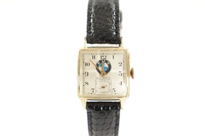 Lot 542 - A SWISS 1940’S HELBROS WRISTWATCH WITH “BMW” CAR LOGO