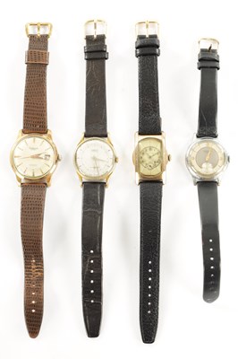 Lot 546 - A COLLECTION OF FOUR VINTAGE GENTLEMAN’S WRIST WATCHES