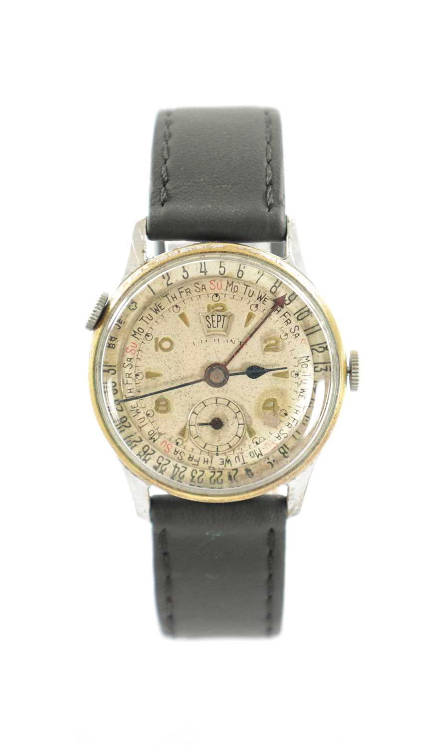 Lot 1402 - A 1960'S GENTLEMAN’S TRIPLE CALENDAR WRISTWATCH