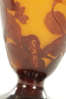 Lot 22 - A LARGE GALLE CAMEO GLASS VASE